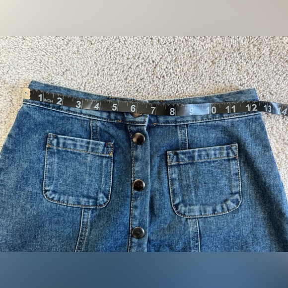 Urban Outfitters BDG Denim Button-Front High-Waisted Blue Mini Skirt, Size XS - Picture 9 of 11